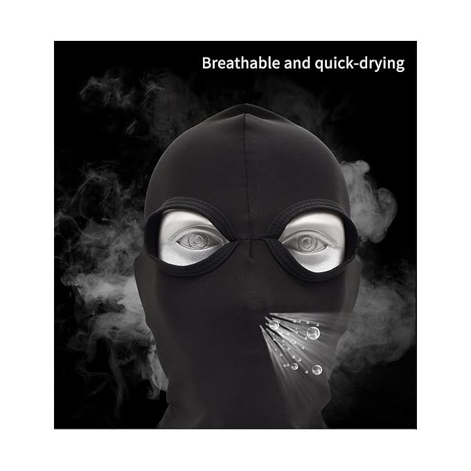Full Face Ski Mask Balaclava with 2 Two Holes FM-3 Black Light Cover Summer Sports Tactical Cosplay Acting Photo Video Shoot Skiing Skating Cycling Bicycle Motorbike Motorcycle Accessory Monkey Cap