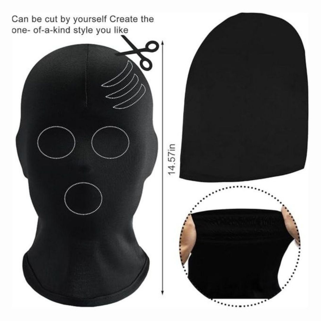 Full Face Balaclava Mask with No Hole Cosplay Cosplay Hat Sun Protection Acting Ninja Head Cover See Through Acting Cosplay Halloween Video Photo Shoot Maandamano Gen Z Monkey Cap Designer Fashion