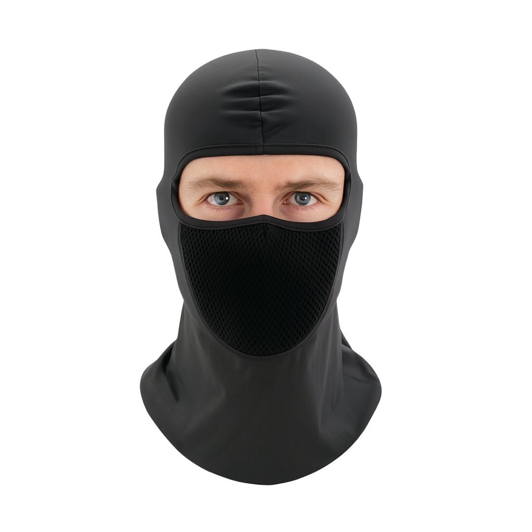 BLACK Full Face Balaclava Mask with Filter Mesh One Hole Cover Monkey Ninja Cap Helmet Liner Tactical Anti Dust Smoke UV Wind Proof Headgear Riding Cycling Bicycle Motorcycle Bike Motorbike Accessory