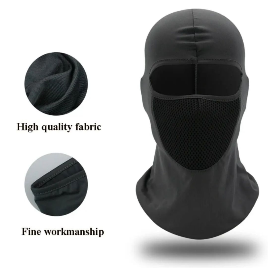 BLACK Full Face Balaclava Mask with Filter Mesh One Hole Cover Monkey Ninja Cap Helmet Liner Tactical Anti Dust Smoke UV Wind Proof Headgear Riding Cycling Bicycle Motorcycle Bike Motorbike Accessory