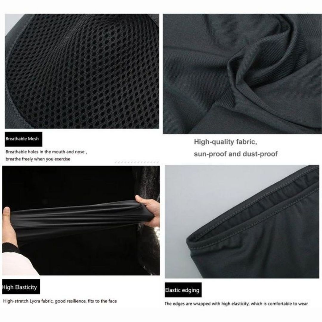 BLACK Full Face Balaclava Mask with Filter Mesh One Hole Cover Monkey Ninja Cap Helmet Liner Tactical Anti Dust Smoke UV Wind Proof Headgear Riding Cycling Bicycle Motorcycle Bike Motorbike Accessory