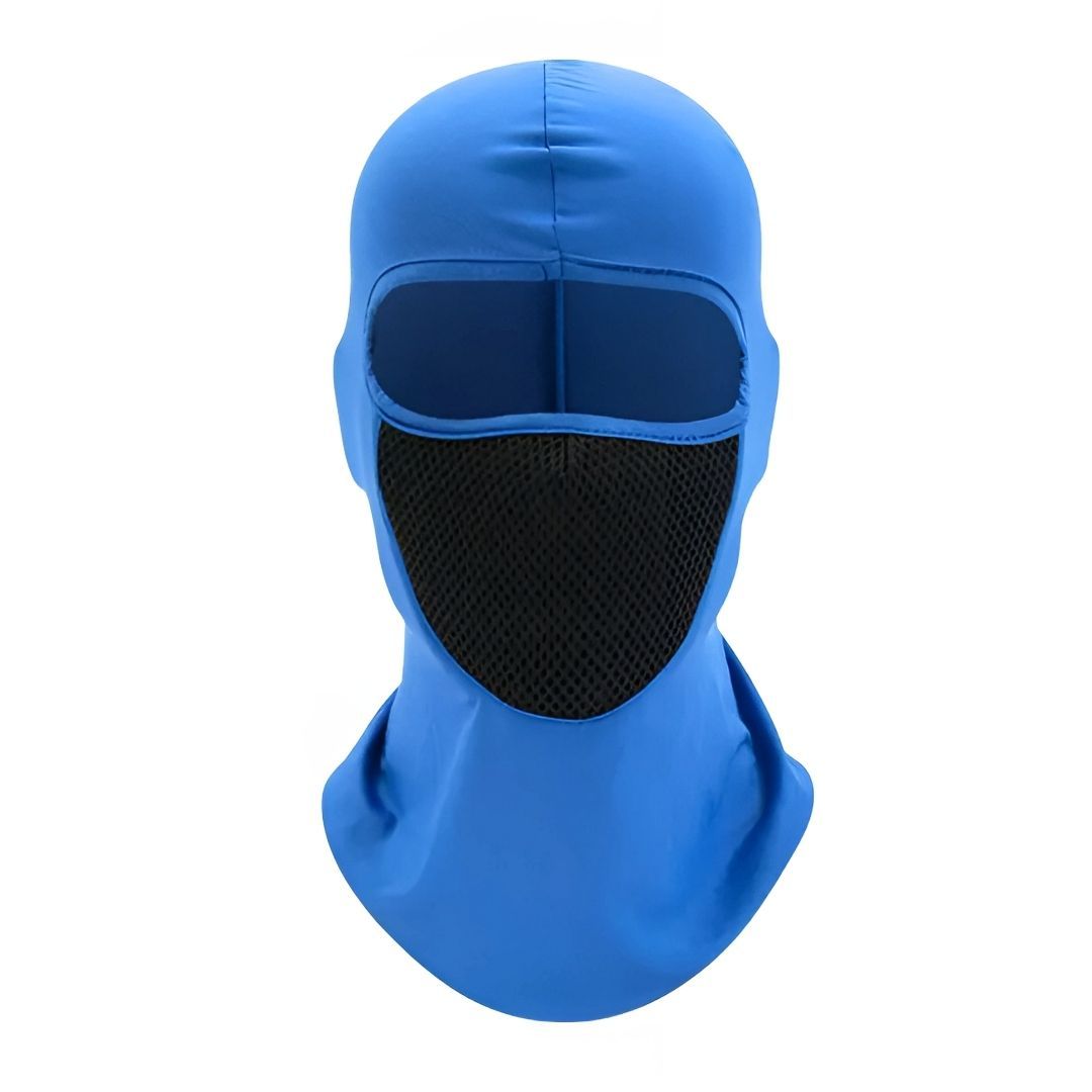 BLUE Full Face Balaclava Mask with Filter Mesh One Hole Cover Monkey Ninja Cap Helmet Liner Tactical Anti Dust Smoke UV Wind Proof Headgear Riding Cycling Bicycle Motorcycle Bike FM5 Accessories