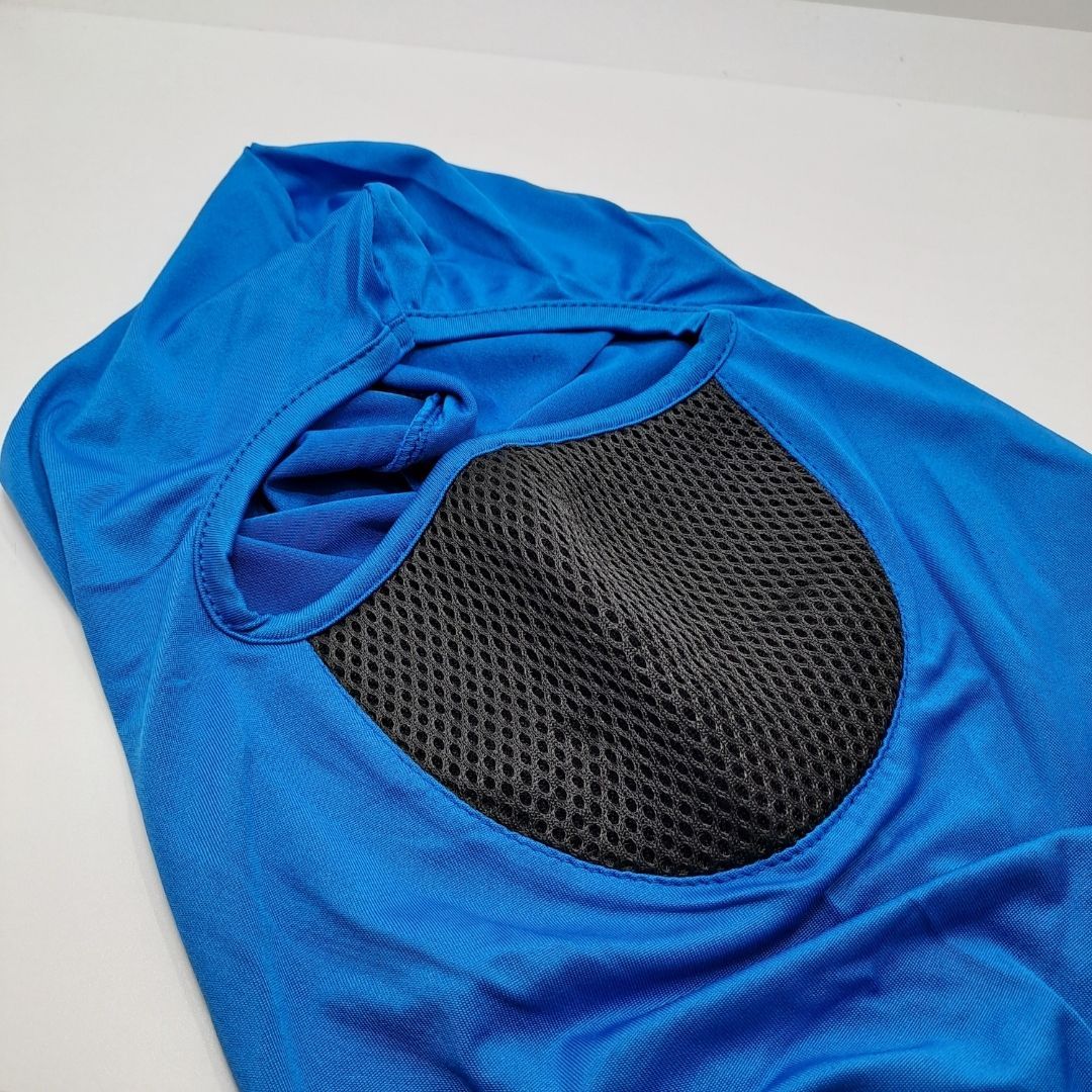 BLUE Full Face Balaclava Mask with Filter Mesh One Hole Cover Monkey Ninja Cap Helmet Liner Tactical Anti Dust Smoke UV Wind Proof Headgear Riding Cycling Bicycle Motorcycle Bike FM5 Accessories