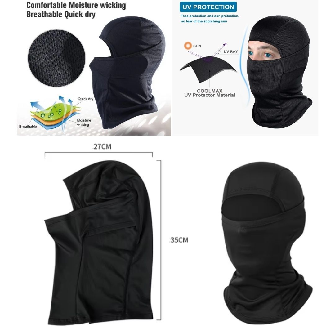 Pullover Tactical Ski Mask Balaclava Full Face BLACK FM6 Cover Motorcycle Bicycle Outdoor Sports Skiing Cycling Motorbike Bike UV Protection Folding Headgear Helmet Liner Neck Gaiter Durag Hijab