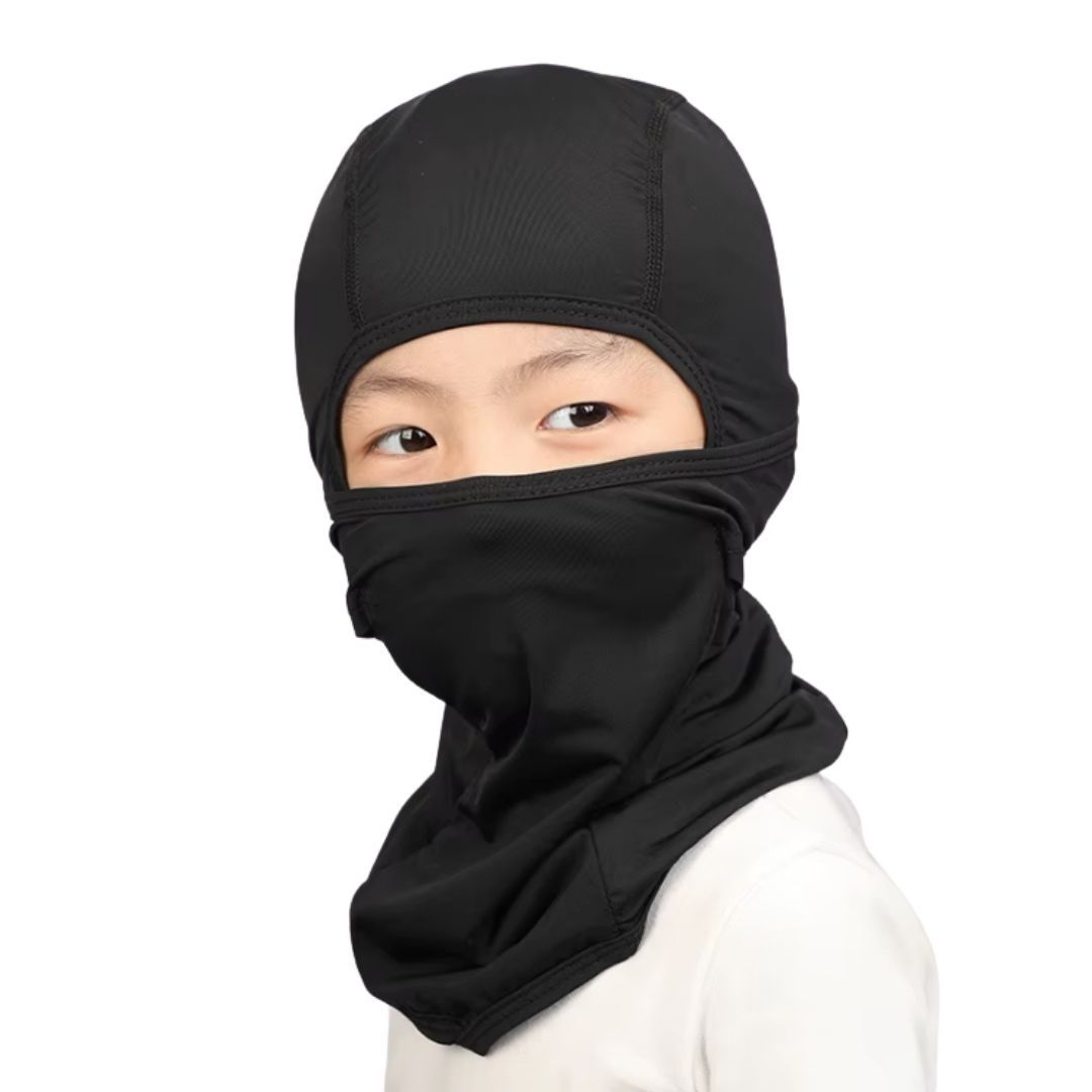 Premium Quality BLACK Tactical Balaclava Full Face Cover Mask FM6 Monkey Ninja Designer Cosplay Photoshoot Videoshoot One Hole Elastic Tube Bandana Hiking Hunting Skating Army Military Hat High Top