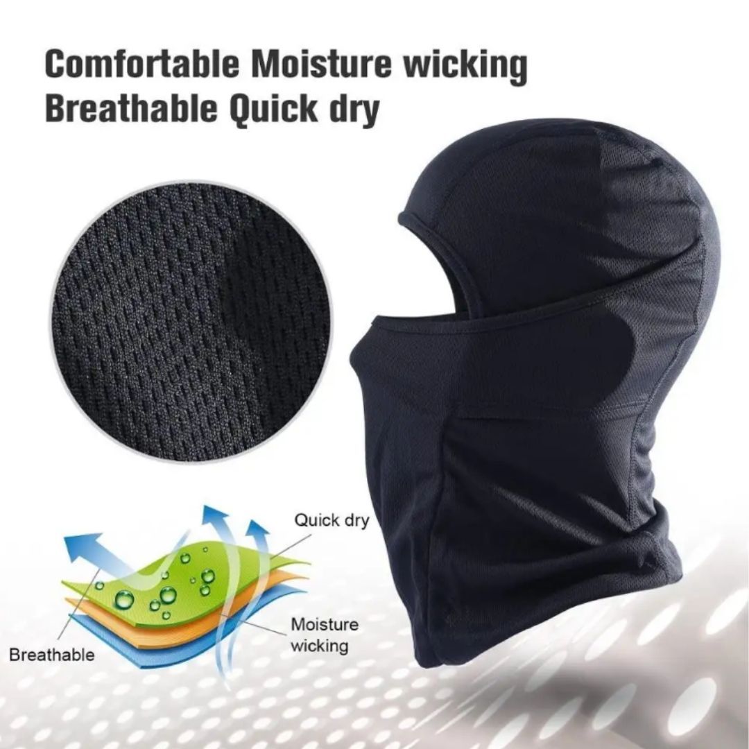 Army Military Police Tactical Quick Folding Ski Mask Balaclava One Hole Full Face Cover Motorbike Bike Accessories Lightweight Fishing FM6 Hiking Hunting Camping BLACK Helmet Liner Anti Wind Dust