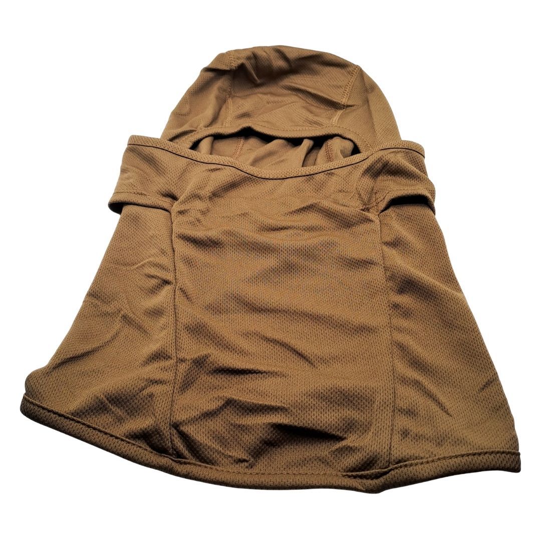Quick Folding Ski Mask Balaclava BROWN FM6 One Hole Full Face Cover Monkey Ninja Designer Cosplay Photoshoot Videoshoot Tactical Elastic Tube Bandana Hiking Hunting Skating Army Military Hat High Top