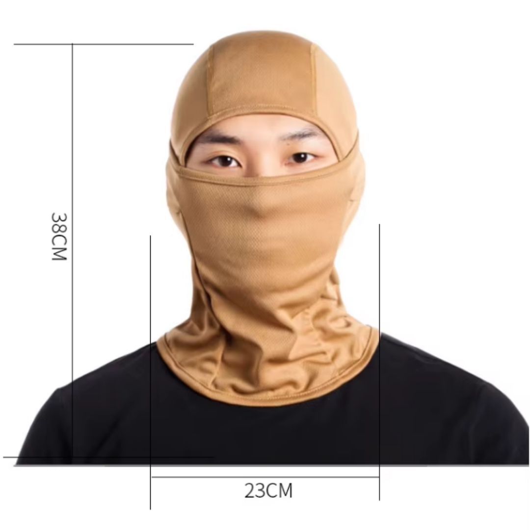 Quick Folding Ski Mask Balaclava BROWN FM6 One Hole Full Face Cover Monkey Ninja Designer Cosplay Photoshoot Videoshoot Tactical Elastic Tube Bandana Hiking Hunting Skating Army Military Hat High Top