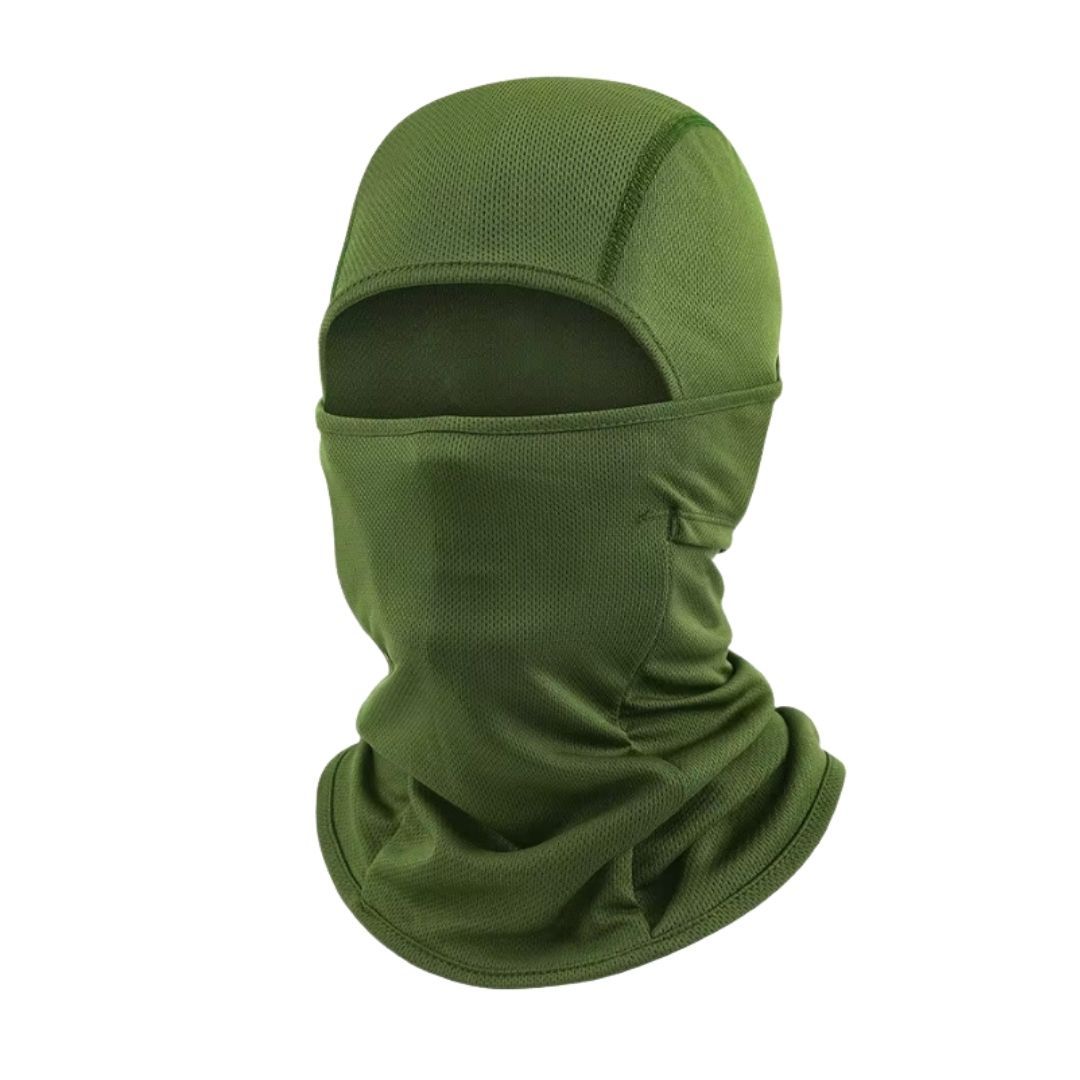 GREEN Tactical Pullover Balaclava Mask Full Face Ski Cover Motorcycle Bicycle Outdoor Sports Skiing Cycling Motorbike Bike UV Protection Folding Headgear Helmet Liner Neck Gaiter Durag Hijab FM6