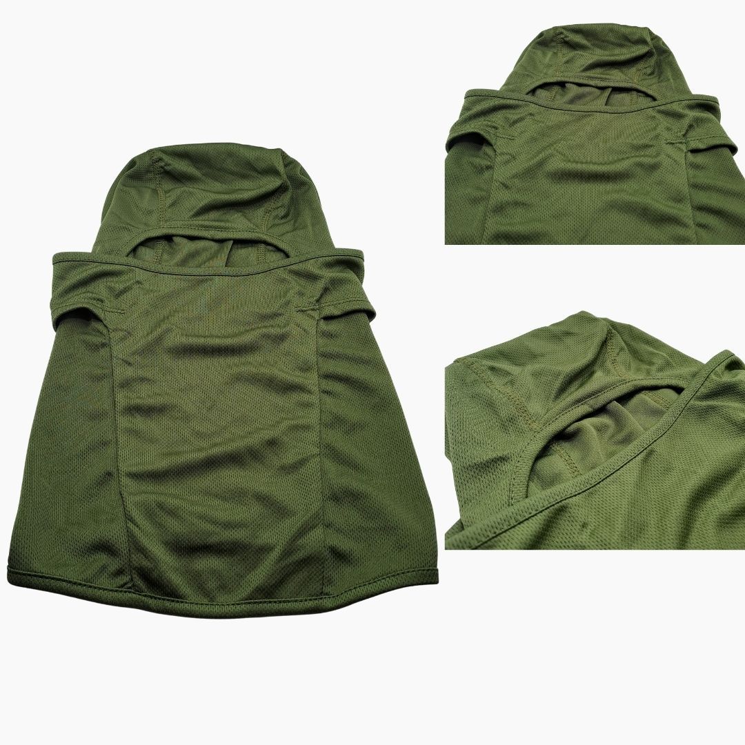 GREEN Tactical Pullover Balaclava Mask Full Face Ski Cover Motorcycle Bicycle Outdoor Sports Skiing Cycling Motorbike Bike UV Protection Folding Headgear Helmet Liner Neck Gaiter Durag Hijab FM6