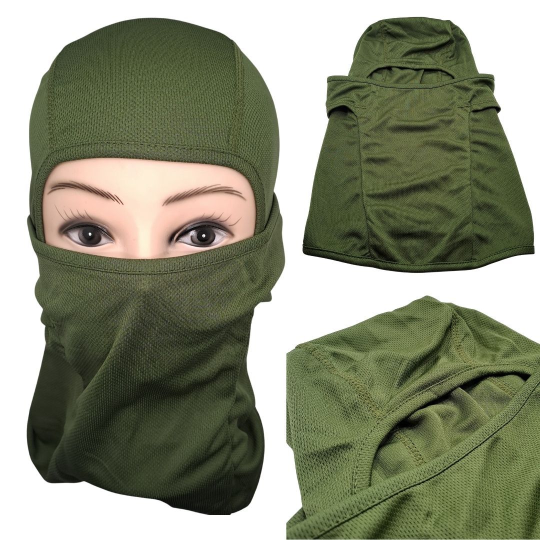 High Quality Breathable Ski Mask Tactical Balaclava Full Face Cover JUNGLE GREEN FM6 Monkey Ninja HAT Designer Cosplay Photoshoot Videoshoot One Hole Elastic Tube Bandana Hiking Hunting Skating Army