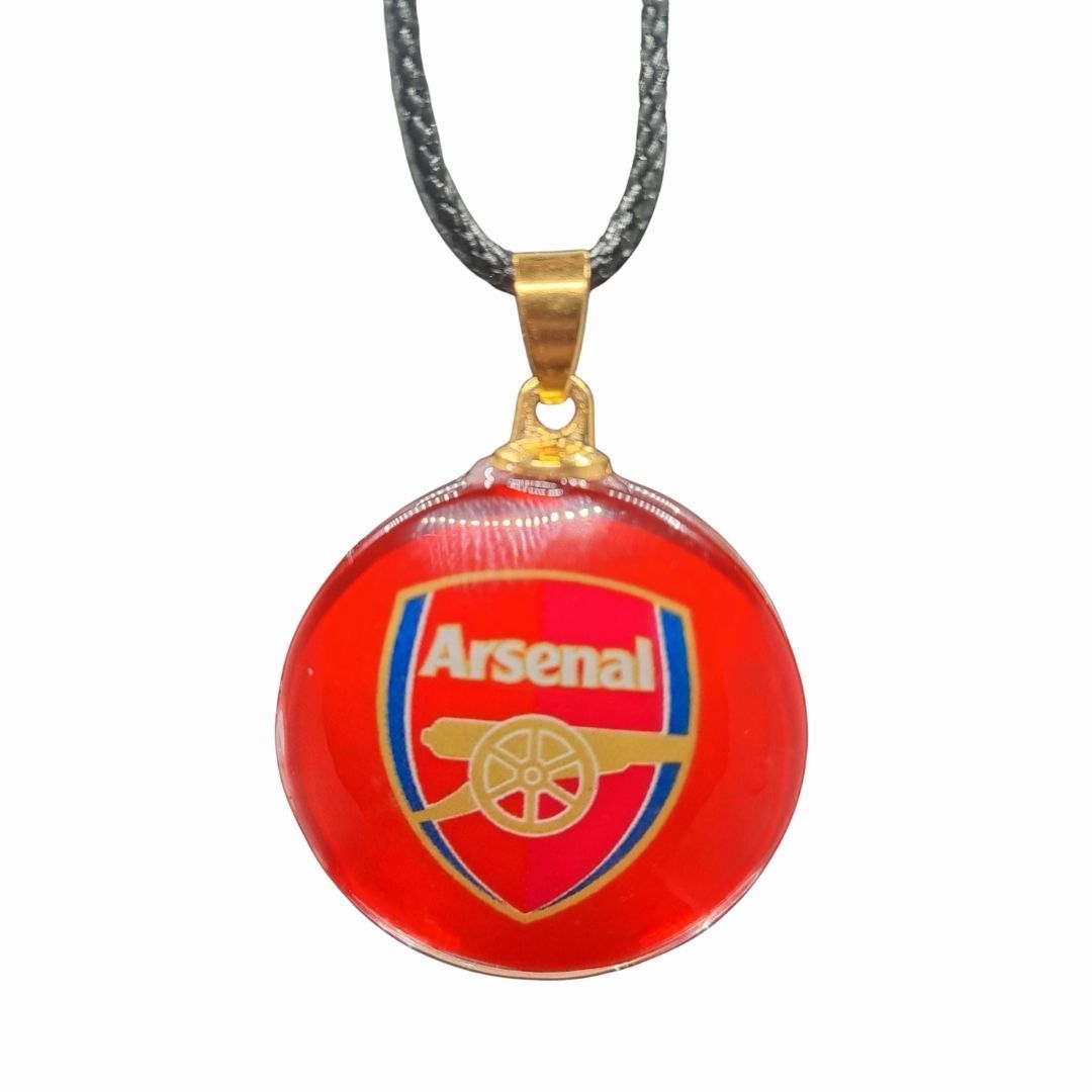 Football Team Logo Necklace Pendant Plastic Glass Soccer Fan EPL Gift Club Merchandise Team Souvenir Men Arsenal Chelsea Liverpool Manchester United Man City Merch Souvenirs Badge Icon Unisex Men's