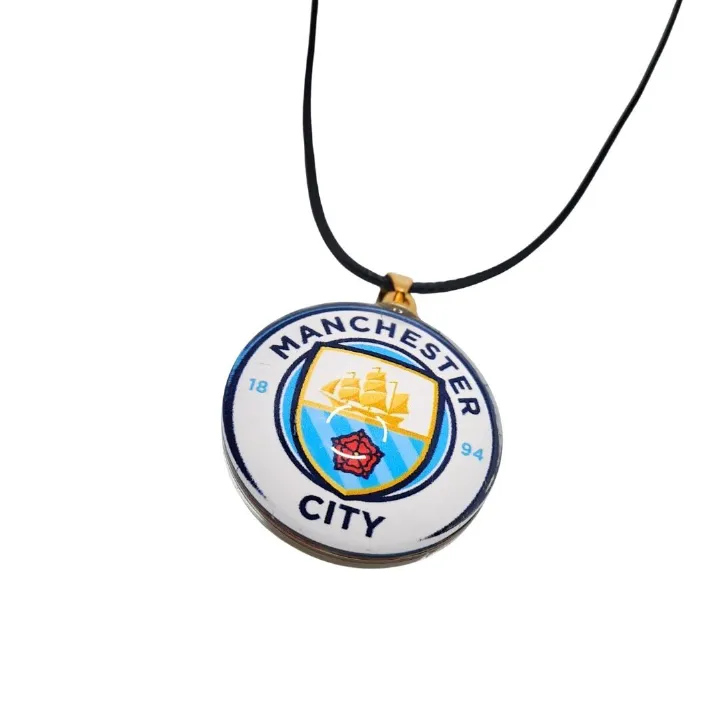Manchester City Necklace Football Men's Gift Pendant Women's Soccer Fans Logo Birthday Man The Citizens Sky Blues Merch