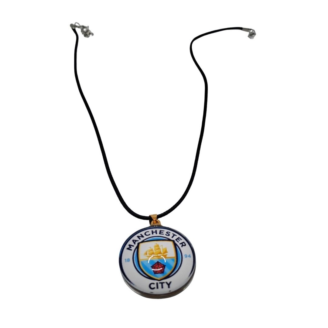 Manchester City Necklace Football Men's Gift Pendant Women's Soccer Fans Logo Birthday Man The Citizens Sky Blues Merch