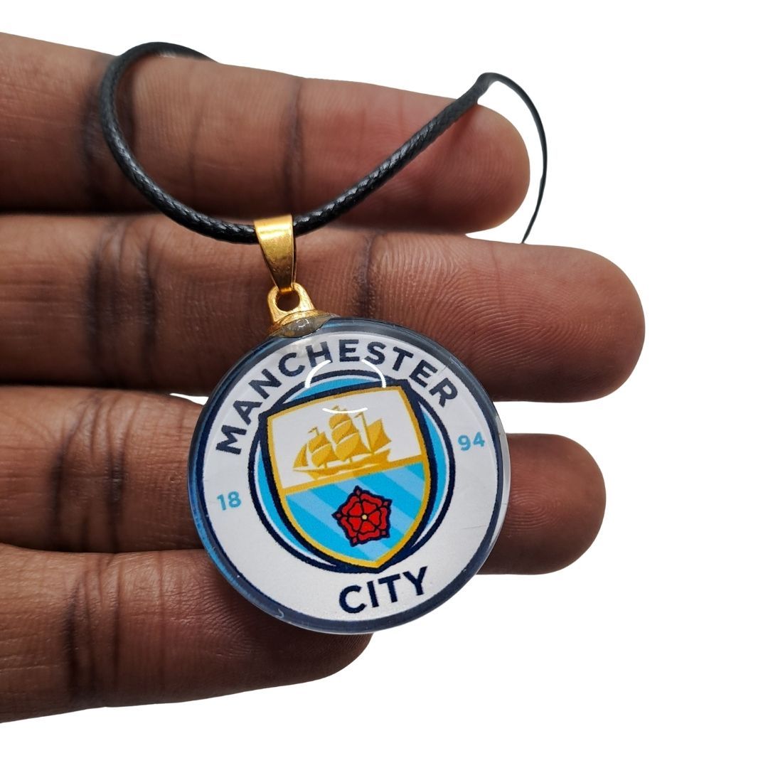 Manchester City Necklace Football Men's Gift Pendant Women's Soccer Fans Logo Birthday Man The Citizens Sky Blues Merch