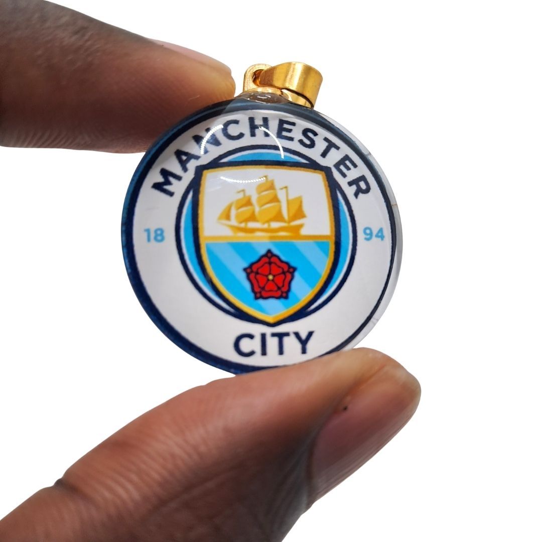 Manchester City Necklace Football Men's Gift Pendant Women's Soccer Fans Logo Birthday Man The Citizens Sky Blues Merch