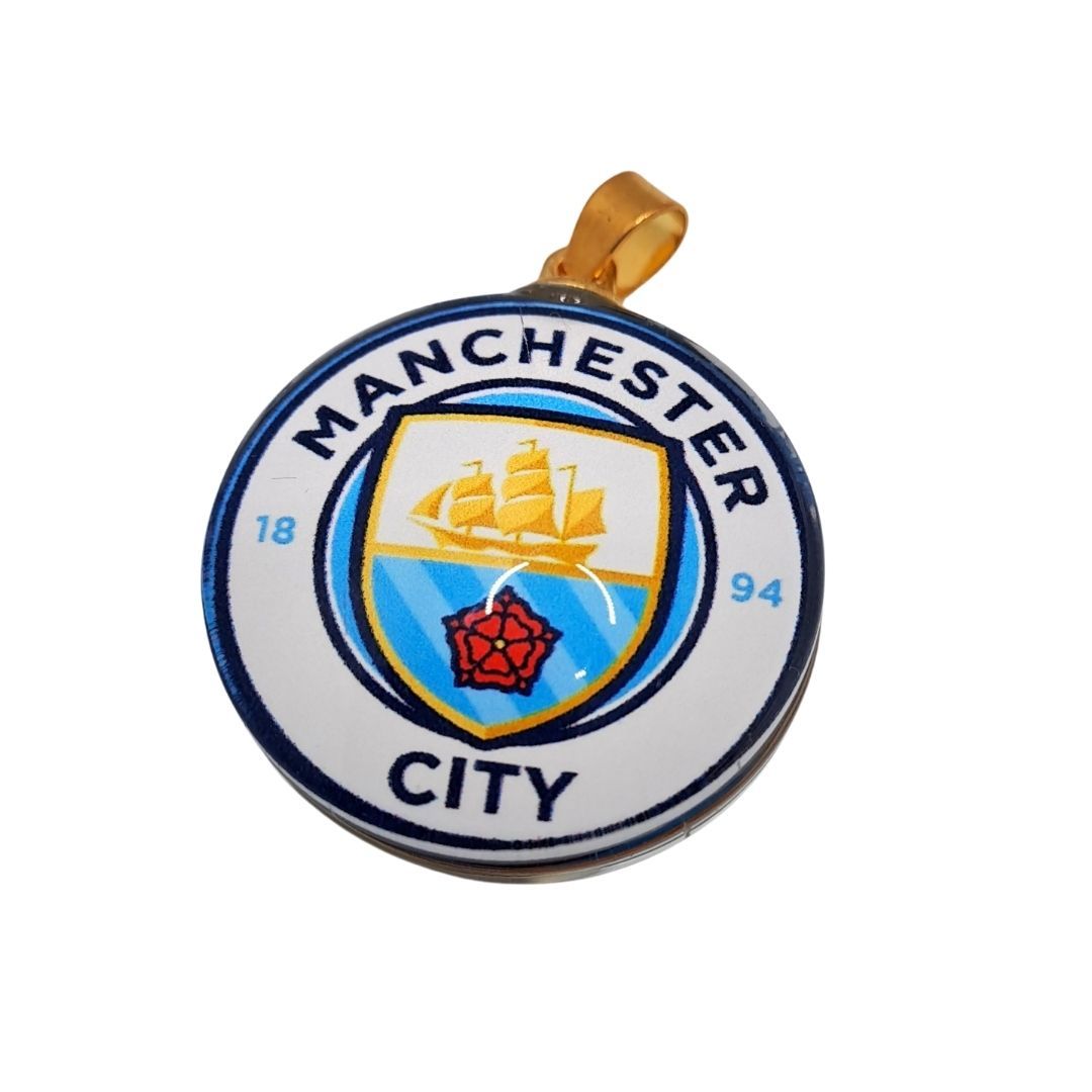 Manchester City Necklace Football Men's Gift Pendant Women's Soccer Fans Logo Birthday Man The Citizens Sky Blues Merch