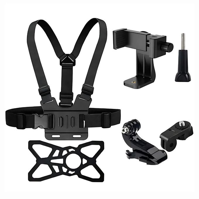 2 in 1 Chest Camera or Smart Phone Mount Harness Go Pro Action POV Vlogging Strap belt Gopro hero sport cam Mobile Adjustable Clip Holder Cell Bracket Video Vlog Bicycle Motorcycle Cycling Accessories