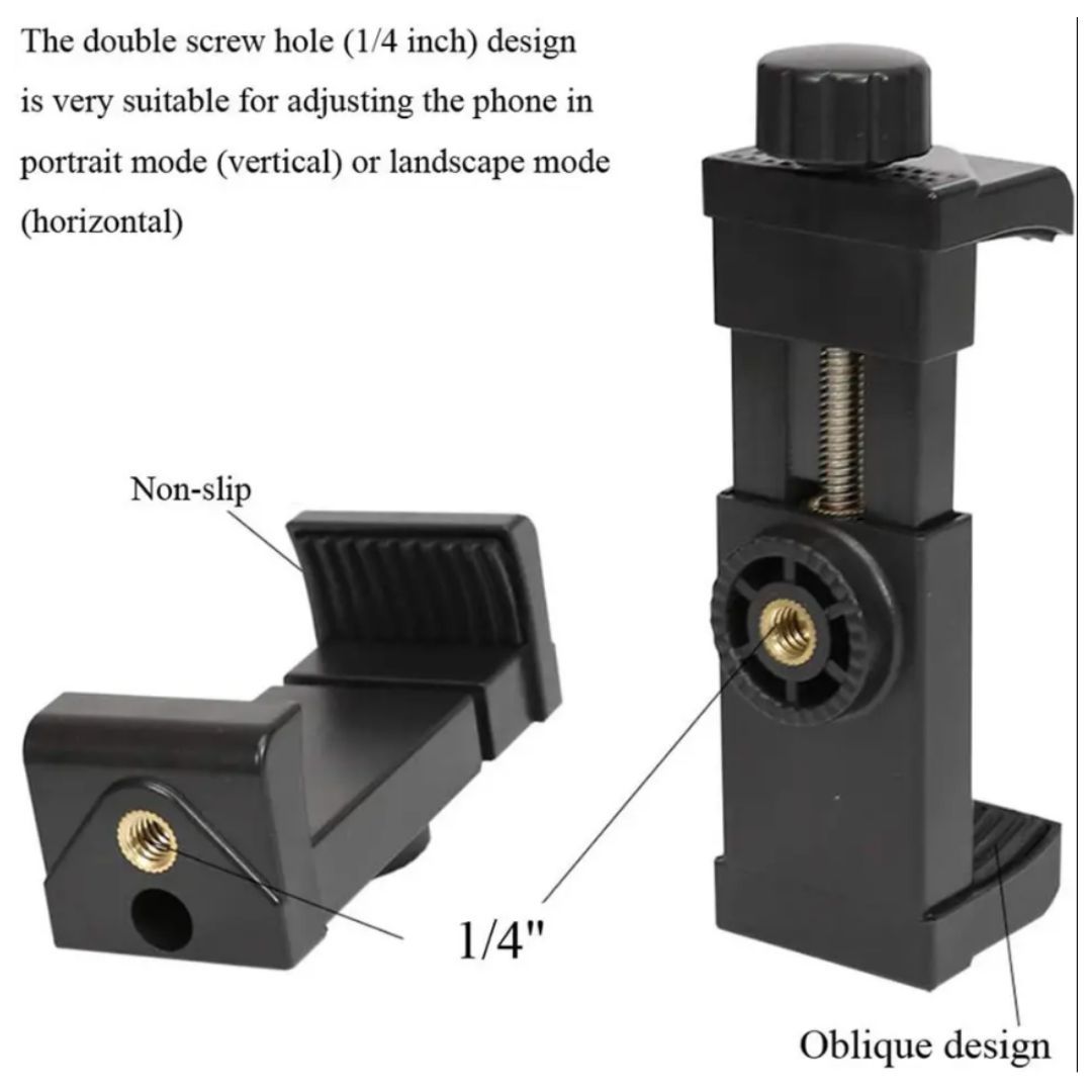 2 in 1 Adjustable Head Strap Mount for Smart Phone or Action Camera Go Pro POV Vlogging Video Shoot Film Making Accessories Sport Cycling Skating Driving Mobile Streaming Hiking Headband Stand