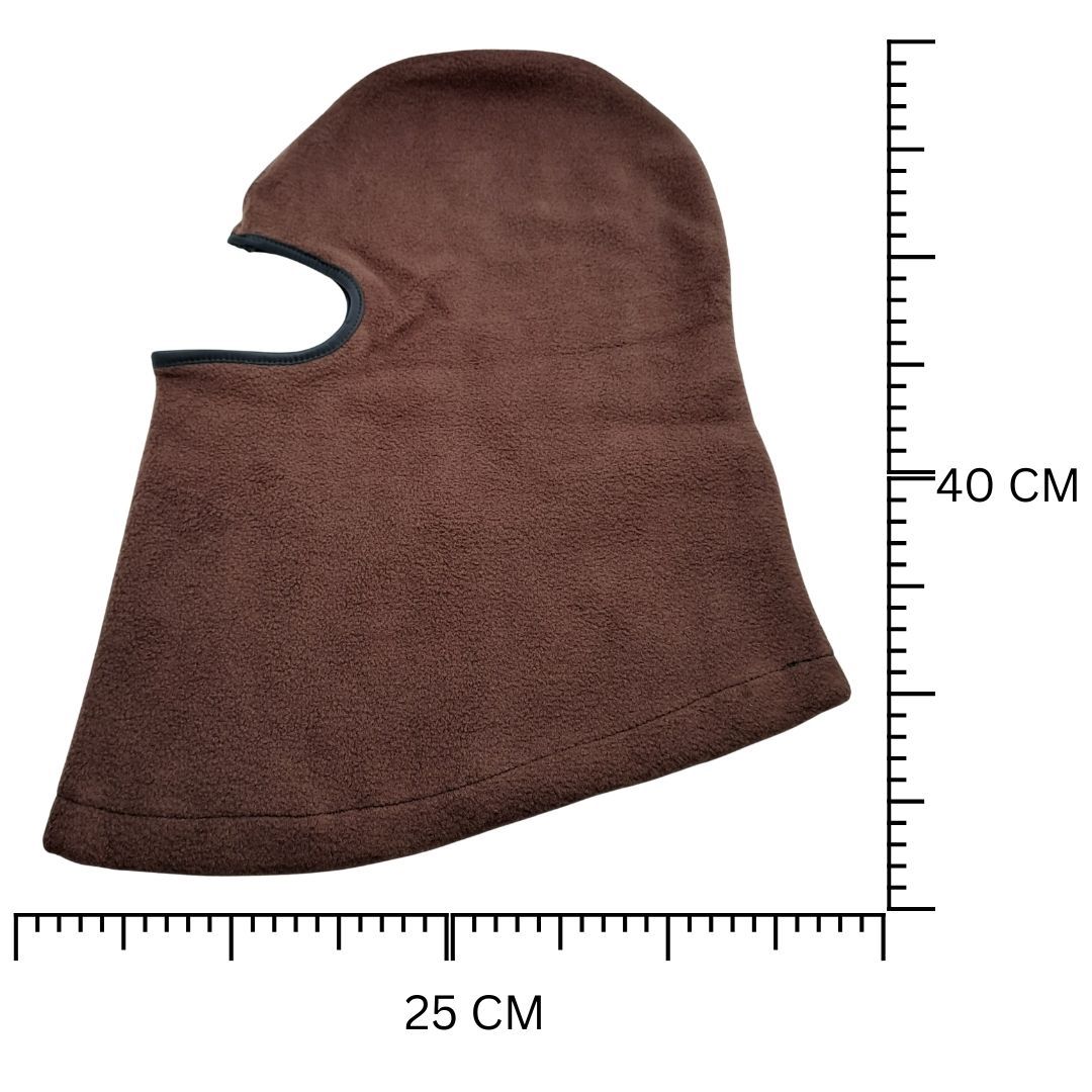 Winter Fleece BROWN Balaclava Ski Mask Thermal Full-Face Cover for Motorbike, Outdoor, Night Patrol, Cycling, Helmet Liner Cold Weather Gear Motorcycle Anti-Dust Anti-Smoke Anti-Cold Neck Gaiter Scarf