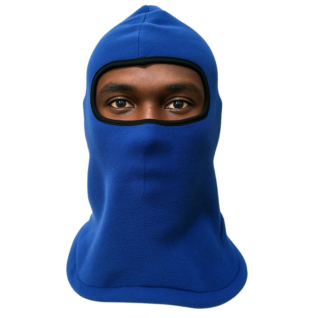 Winter Fleece BLUE Balaclava Ski Mask Thermal Full-Face Cover for Motorbike, Outdoor, Night Patrol, Cycling, Helmet Liner Cold Weather Gear FM7 Scarf Neck Gaiter