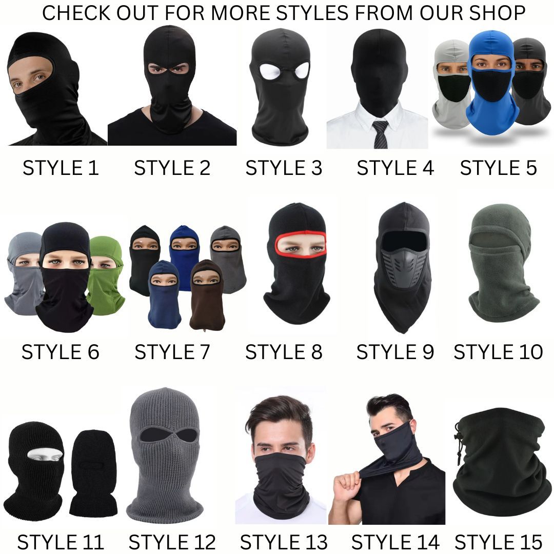 Winter Fleece BLUE Balaclava Ski Mask Thermal Full-Face Cover for Motorbike, Outdoor, Night Patrol, Cycling, Helmet Liner Cold Weather Gear FM7 Scarf Neck Gaiter