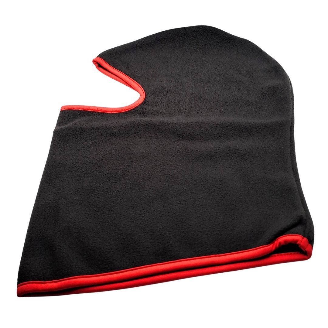 Warm Thick Fleece Full Face Balaclava Ski Thermal Mask Winter Windproof Dustproof Ninja Cap FM 8 Black with Red Outlines Smokeproof Army Military Tactical Camping Hiking Motorcycle Motorbike ATV