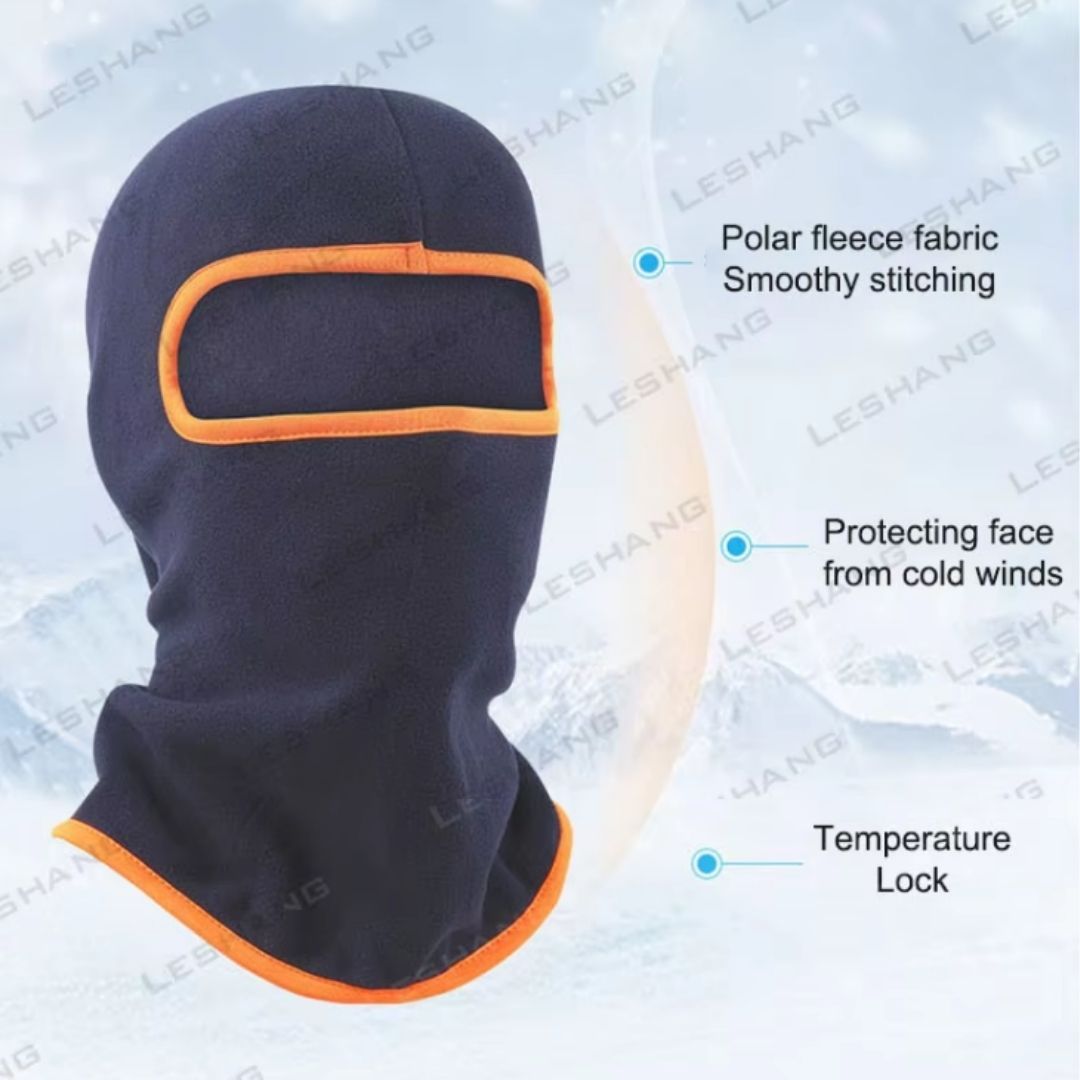 Warm Thick Fleece Full Face Balaclava Ski Thermal Mask Winter Windproof Dustproof Ninja Cap FM 8 Black with Red Outlines Smokeproof Army Military Tactical Camping Hiking Motorcycle Motorbike ATV