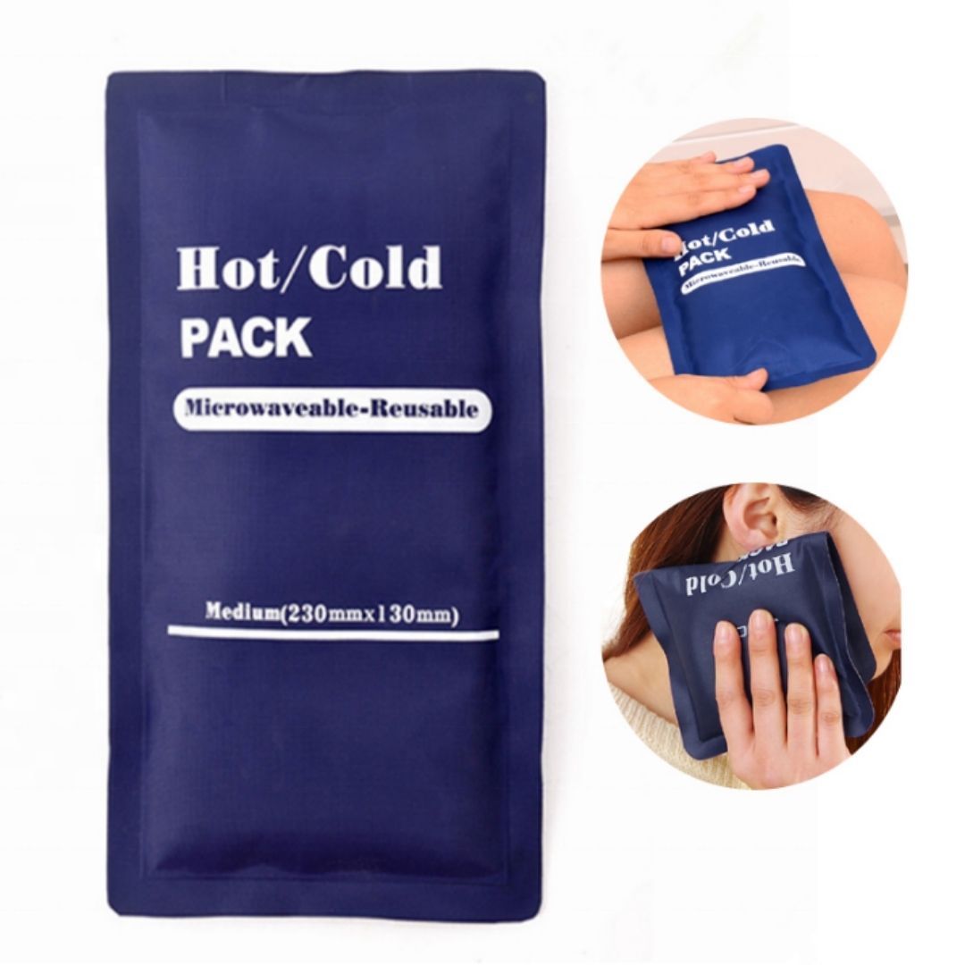 Reusable Hot Cold Gel Pack for Pain Relief & Therapy – Microwave & Freezer Friendly Ice/Heat Compression Pad for Injury, Muscle, Cramps, Fever & Swelling Microwaveable Compress Heating Pad Warming