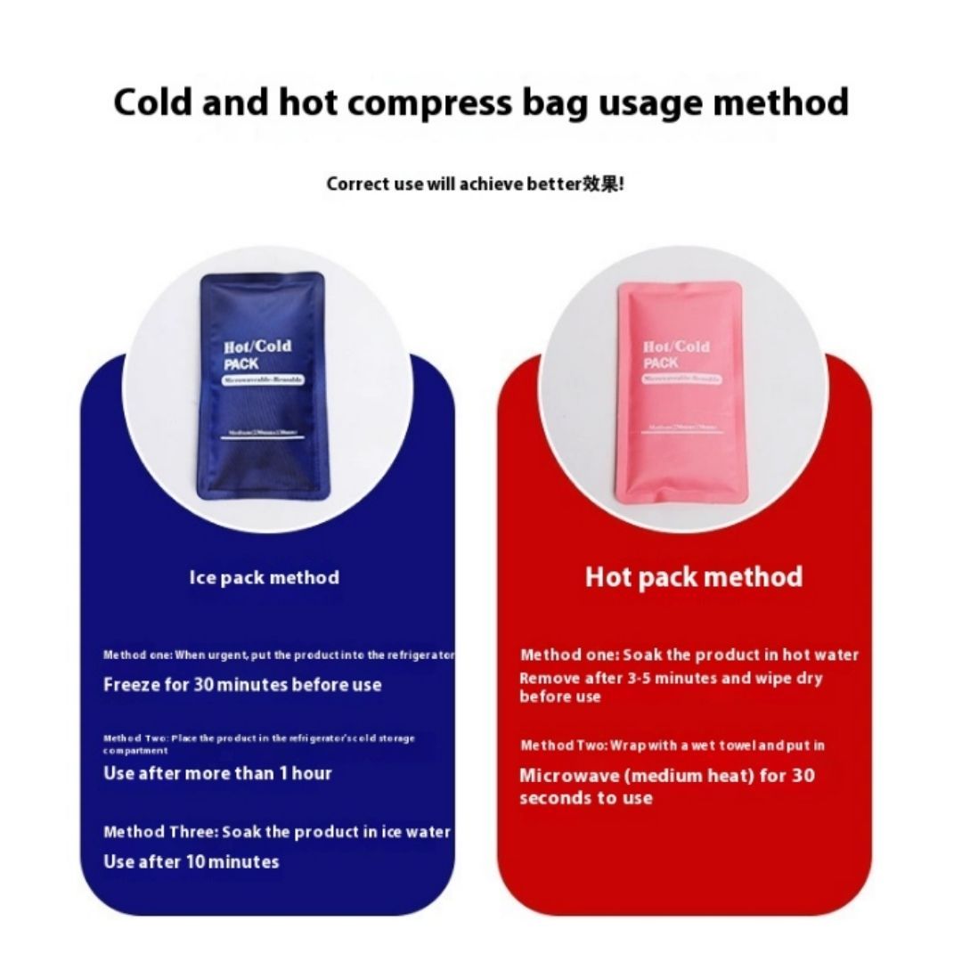 Reusable Hot Cold Gel Pack for Pain Relief & Therapy – Microwave & Freezer Friendly Ice/Heat Compression Pad for Injury, Muscle, Cramps, Fever & Swelling Microwaveable Compress Heating Pad Warming