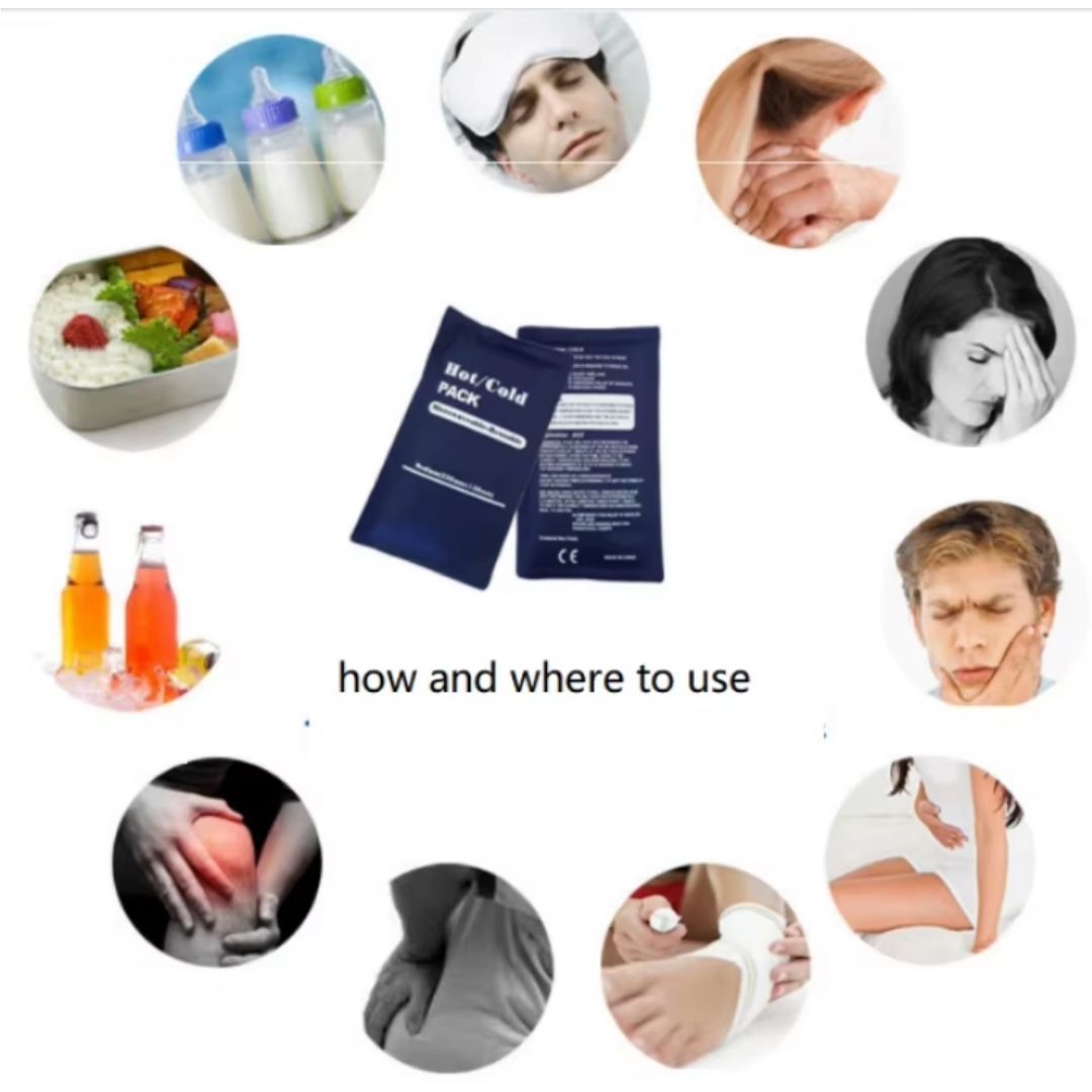 Reusable Hot Cold Gel Pack for Pain Relief & Therapy – Microwave & Freezer Friendly Ice/Heat Compression Pad for Injury, Muscle, Cramps, Fever & Swelling Microwaveable Compress Heating Pad Warming