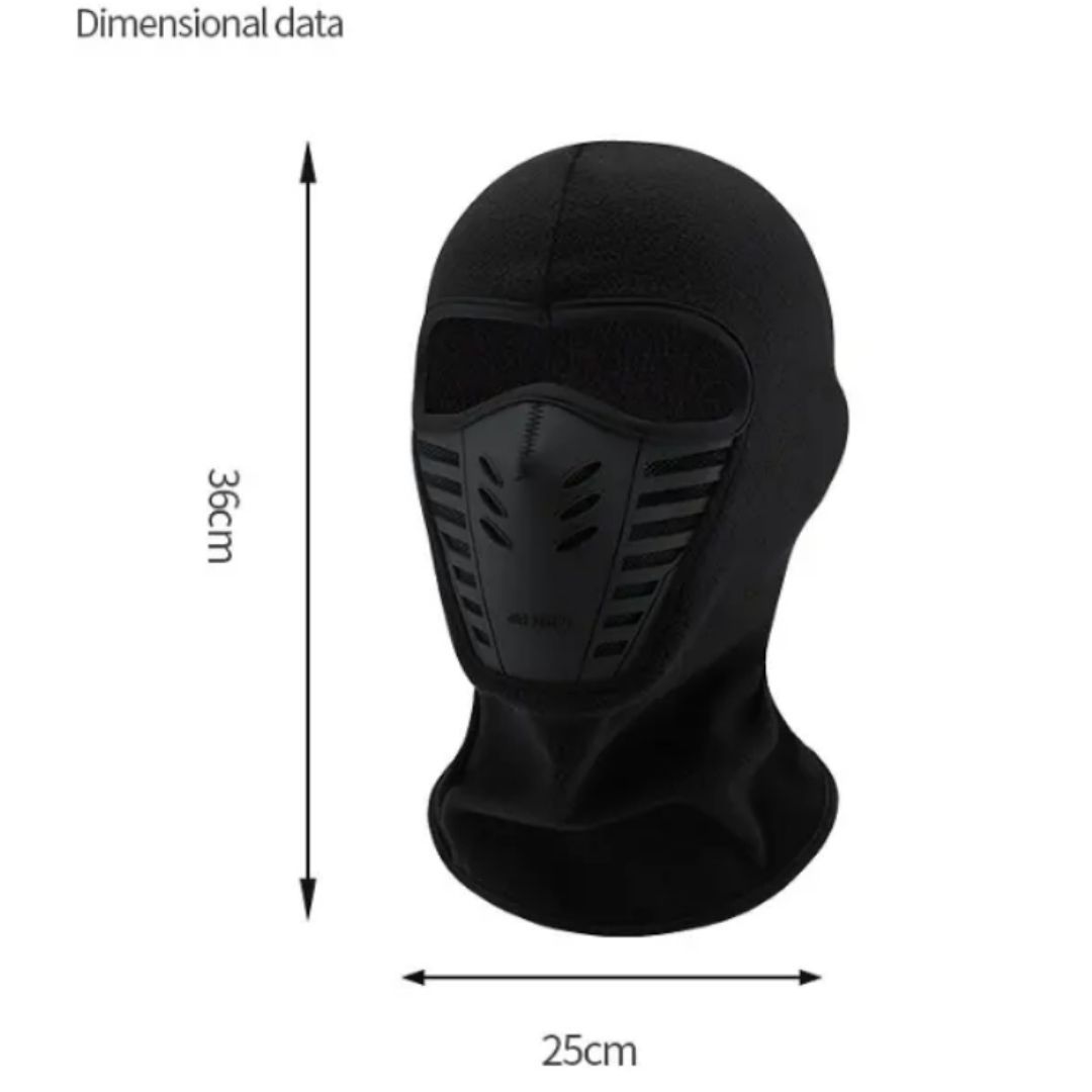 Motorcycle Balaclava Mask with Filter Mesh Warm Windproof Dustproof Motorbike Thermal Adult Full Face Cover One Hole Hat Cap Ninja Monkey Helmet Liner Silicone Encased Polyester Fleece Breathable FM9