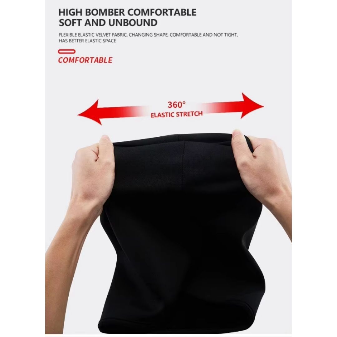 Motorcycle Balaclava Mask with Filter Mesh Warm Windproof Dustproof Motorbike Thermal Adult Full Face Cover One Hole Hat Cap Ninja Monkey Helmet Liner Silicone Encased Polyester Fleece Breathable FM9