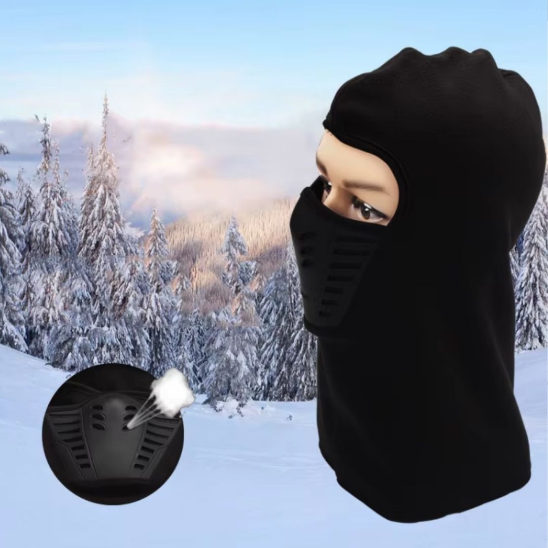 Windproof Motorcycle Balaclava – Warm Polar Fleece Full Face Mask with Dust Filter for Skiing, Motorbike & Winter Sports FM9 Accessory Cold ATV Dirt E Bike Off Road protection Warmth Night Ride
