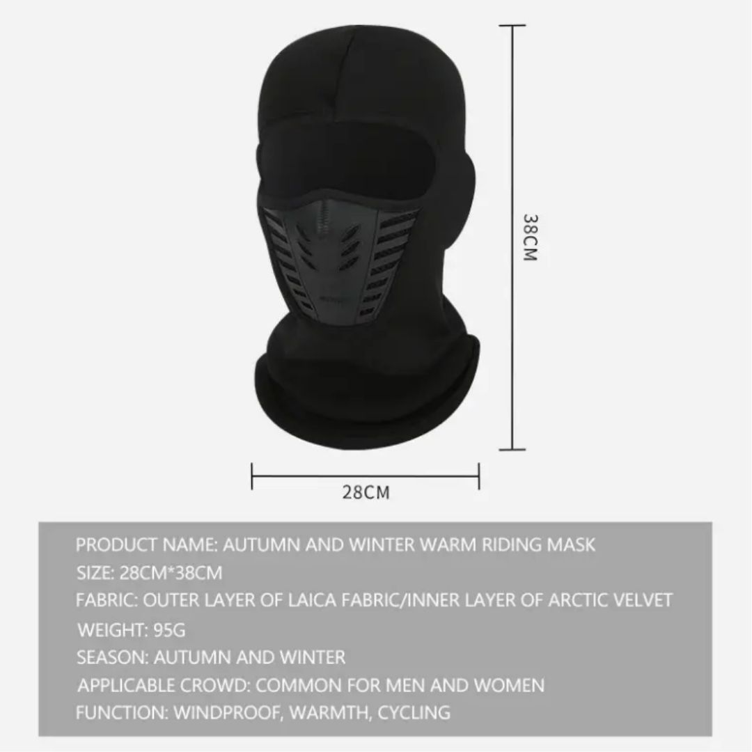Windproof Motorcycle Balaclava – Warm Polar Fleece Full Face Mask with Dust Filter for Skiing, Motorbike & Winter Sports FM9 Accessory Cold ATV Dirt E Bike Off Road protection Warmth Night Ride