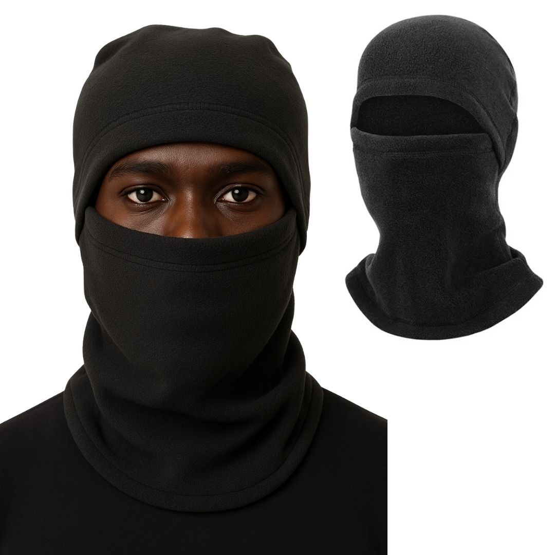Tactical Winter Balaclava Quick Folding Hood-Style Windproof Ski Mask for Motorbike, E-Bike, Cycling & Outdoor Sports Warm Fleece Black Beanie Accessory ATV FM10