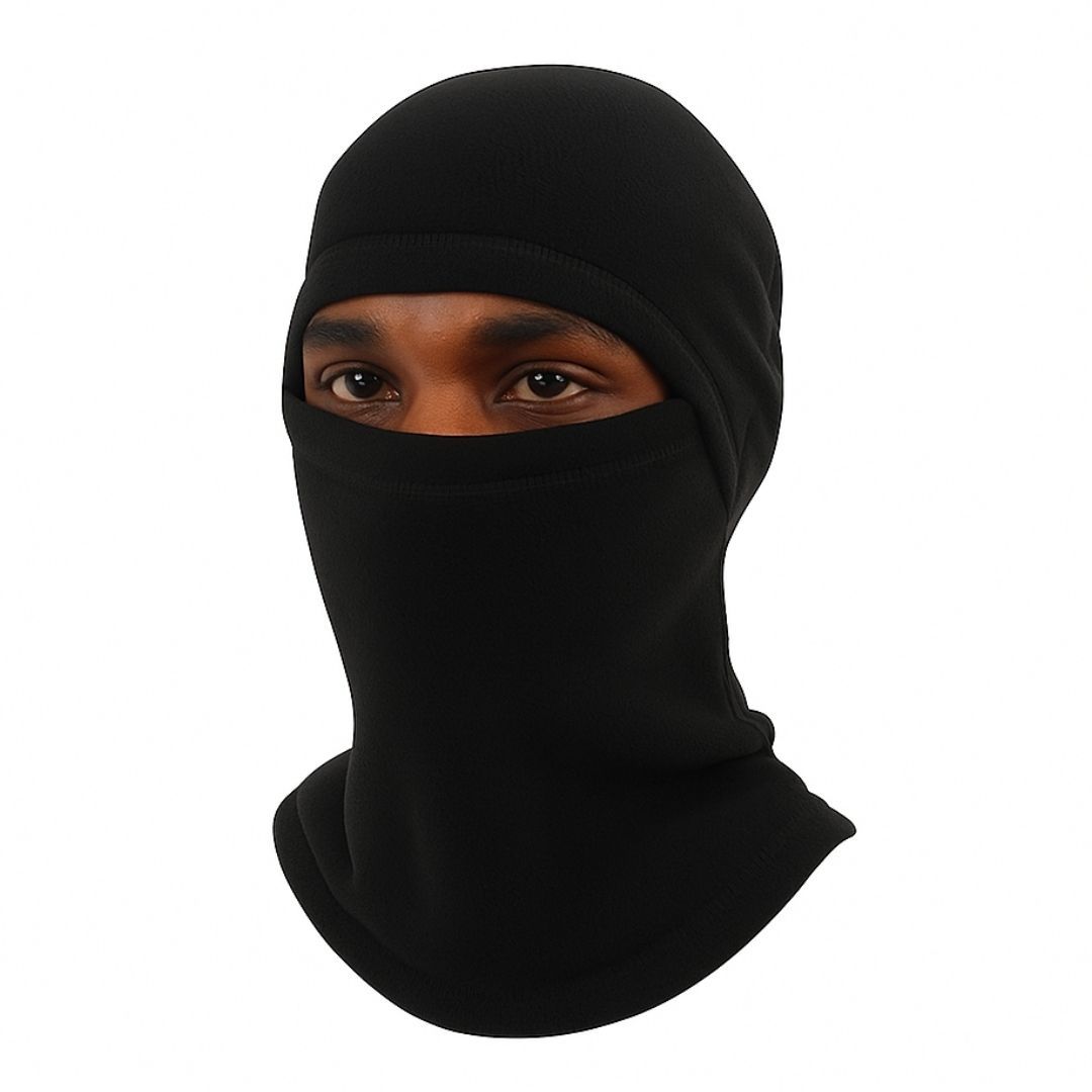Quick-Fold Ski Mask Balaclava Windproof Fleece Full Face Cover for Motorcycle, Skiing & Winter Sports Warm Black Hoodie Windproof Coldproof Smokeproof Dustproof Fleece FM-10