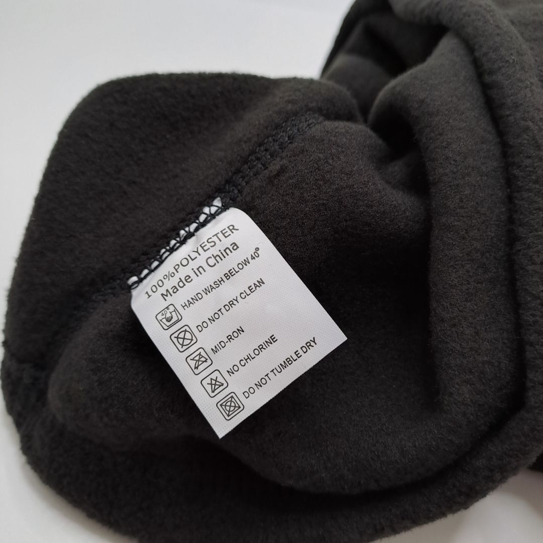 Quick-Fold Ski Mask Balaclava Windproof Fleece Full Face Cover for Motorcycle, Skiing & Winter Sports Warm Black Hoodie Windproof Coldproof Smokeproof Dustproof Fleece FM-10