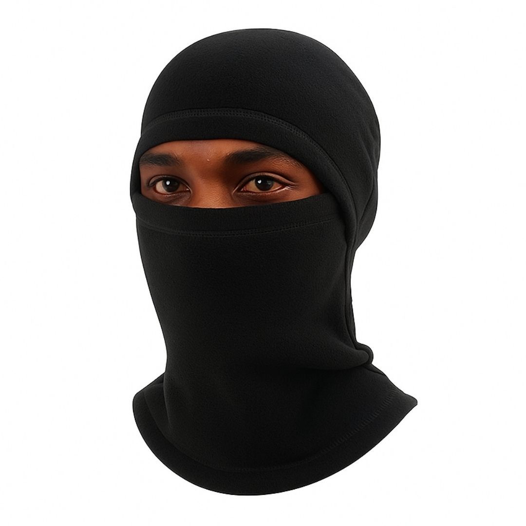 Quick-Fold Windproof Fleece Balaclava Mask Warm Thermal Full Face Cover with Breathable Filter for Winter Outdoor Sports FM 10 Black Hiking Camping Military Tactical