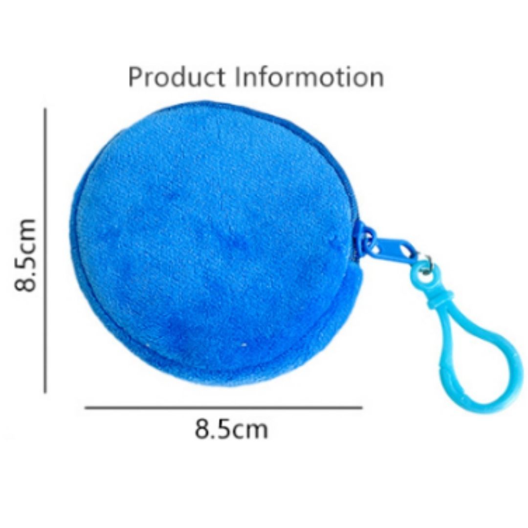 3D Plush Coin Purse Keychain – Cute Round Zipper Pouch for Keys, Money, & Lipstick (Hidden Wallet Gift for Girls & Women) Keyholder Mother Sister Daughter Pendant PINK PURPLE Soft Fur 8 cm