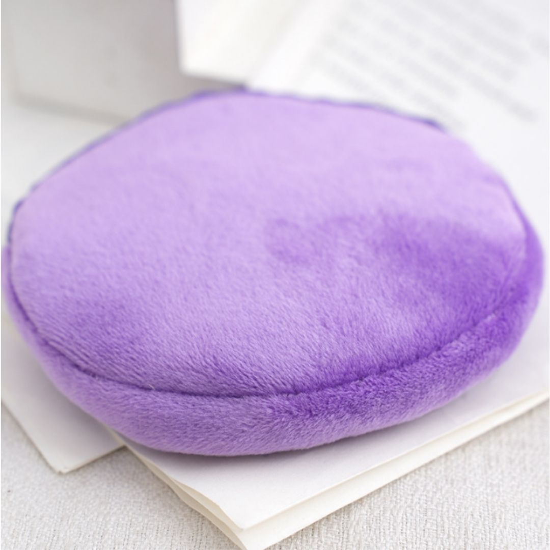 2-in-1 Plush Coin Purse Keychain Cute 3D Hidden Wallet Pouch Keyholder Women Girls Ladies Gift Unique Designer Birthday Wedding Valentines Day New Year 8 CM PURPLE Mother Sister Daughter Girlfriend