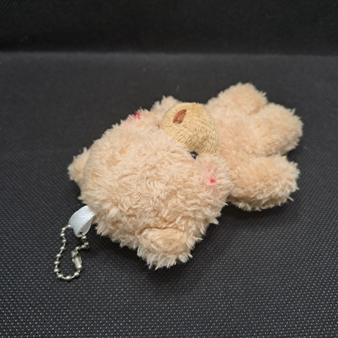 Fluffy 3D Teddy Bear Plush Keychain BROWN Soft Mini Stuffed Toy Bag Pendant & Car Charm Gift for Women, Girls, and Kids Pom Fur Keyholder Keyring Backpack Cartoon Decoration
