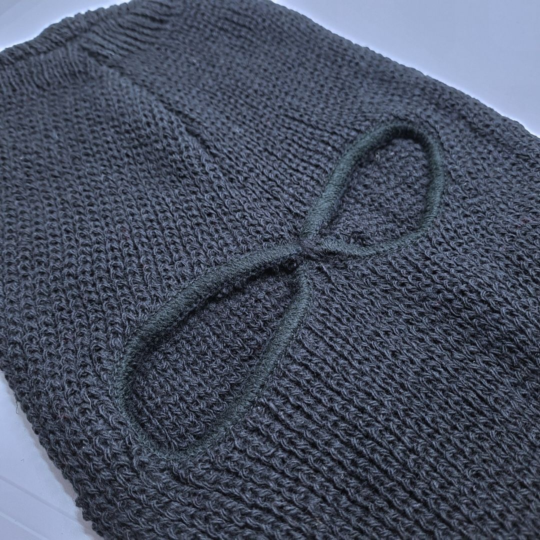 Knitted 2-Hole Thermal Balaclava BLACK Full Face Ski Mask & Neck Warmer FM12 Extreme Cold Weather Winter Knit Heavy Duty Tactical Military Uniform Hunting Hiking Mountaineering Gaiter Elastic