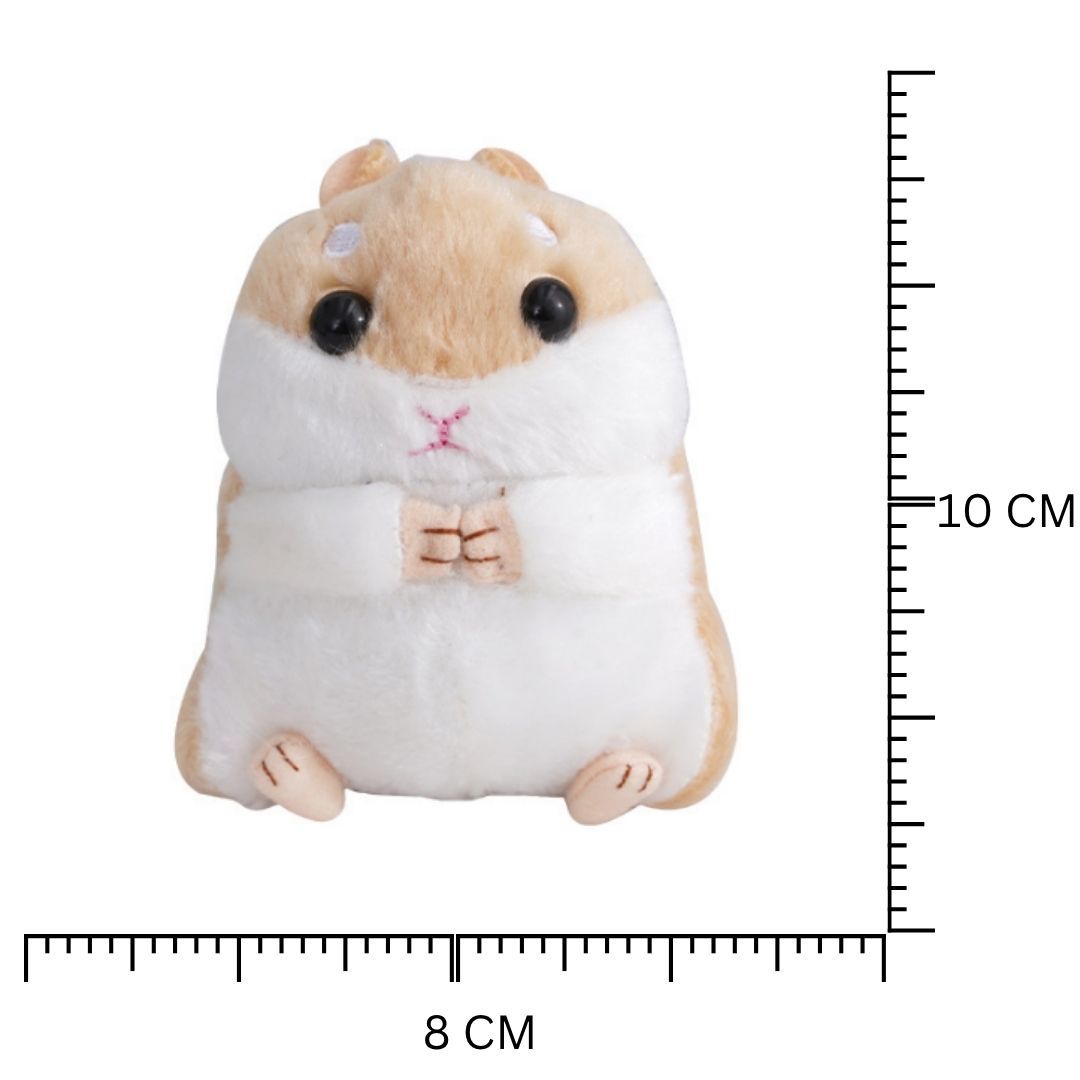 Cute 3D Hamster Plush Keychain BROWN Soft Mini Stuffed Animal Bag Charm Keyholder Keyring Toy Doll Decoration Gift for Women Ladies Girls Daughter Sister Mother Wife Girlfriend Kids Child Adult