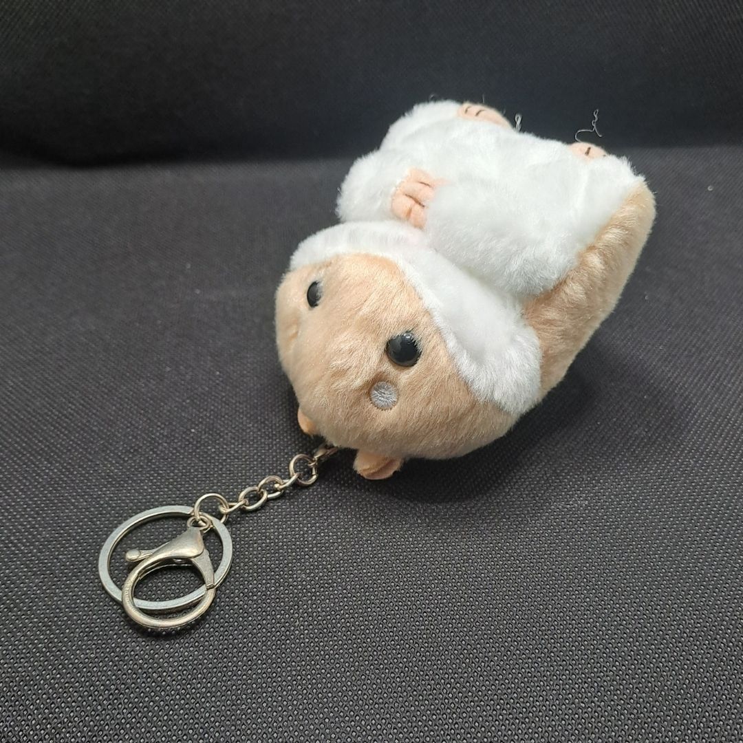 Cute 3D Hamster Plush Keychain BROWN Soft Mini Stuffed Animal Bag Charm Keyholder Keyring Toy Doll Decoration Gift for Women Ladies Girls Daughter Sister Mother Wife Girlfriend Kids Child Adult