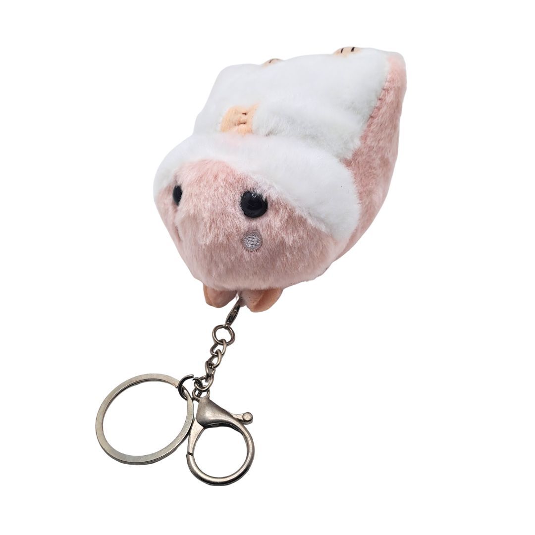 Cute 3D Hamster Plush Keychain PINK Soft Mini Stuffed Animal Bag Charm Keyholder Keyring Toy Doll Decoration Gift for Women Ladies Girls Daughter Sister Mother Wife Girlfriend Kids Child Adult Special