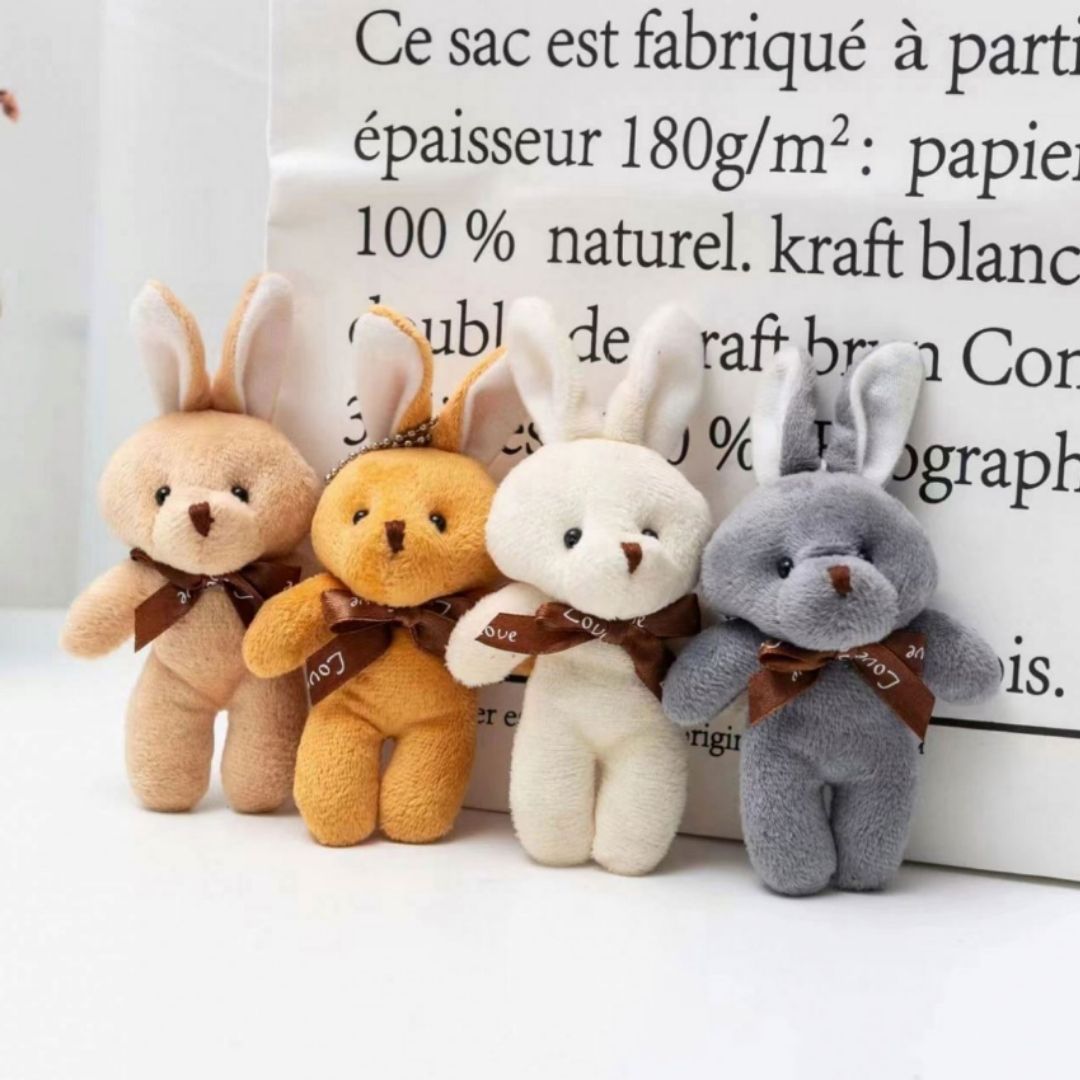 Cute Bunny Plush Keychain Soft Rabbit Keyholder Pendant for Bag Car Mirror Gift Teddy Bear Unique Women Girls Ladies Wife Girl Friend Sister Mother Birthday Valentines Day Labubu Cartoon Daughter