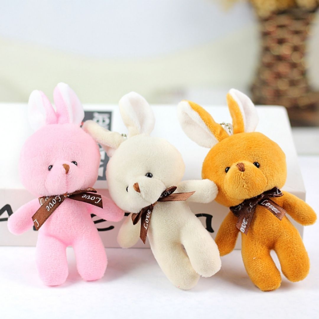 Cute Bunny Plush Keychain Soft Rabbit Keyholder Pendant for Bag Car Mirror Gift Teddy Bear Unique Women Girls Ladies Wife Girl Friend Sister Mother Birthday Valentines Day Labubu Cartoon Daughter