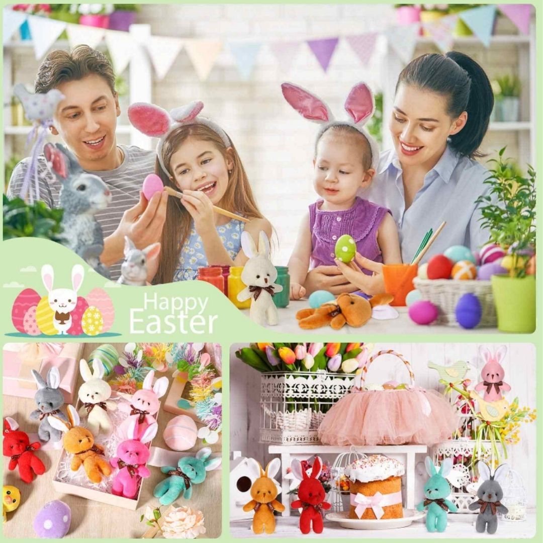 Cute Bunny Plush Keychain Soft Rabbit Keyholder Pendant for Bag Car Mirror Gift Teddy Bear Unique Women Girls Ladies Wife Girl Friend Sister Mother Birthday Valentines Day Labubu Cartoon Daughter