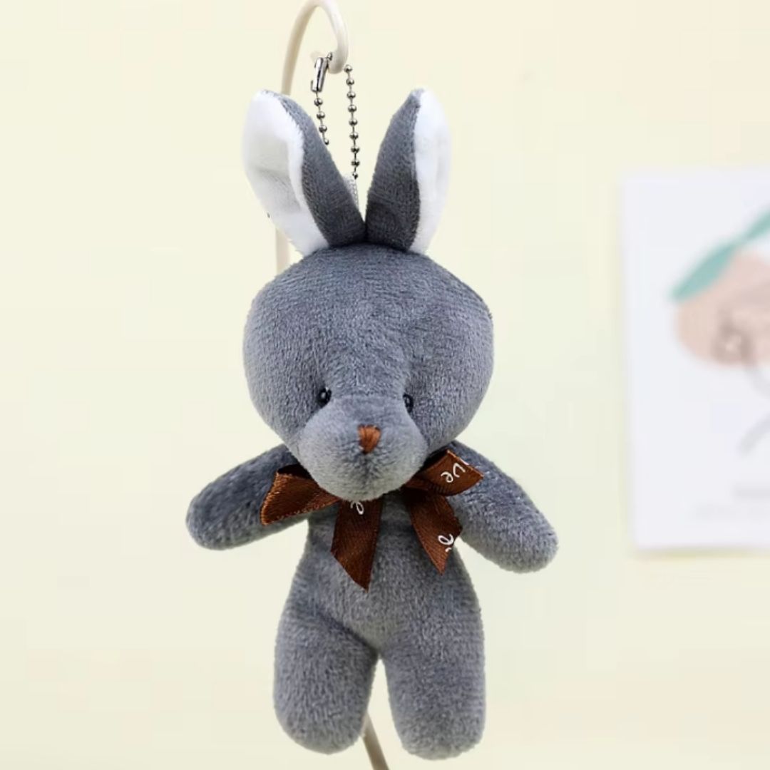 Cute Bunny Plush Keychain Soft Rabbit Keyholder Pendant for Bag Car Mirror Gift Teddy Bear Unique Women Girls Ladies Wife Girl Friend Sister Mother Birthday Valentines Day Labubu Cartoon Daughter
